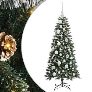 vidaXL Sztuczna choinka zielony 120 cm PVC, plastik i stal