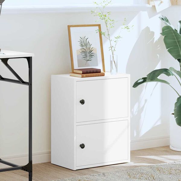 vidaXL Regał na książki, biała, 40x24x52 cm, materiał drewnopochodny