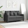 vidaXL Sofa 2-osobowa, ciemnoszara, 120 cm, tapicerowana tkaniną