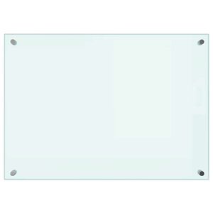 vidaXL Panel ochronny do kuchni, mleczny, 70x50 cm, szkło hartowane