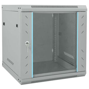 vidaXL Szafa sieciowa z przechowywaniem Szary 53 x 60 x 60 cm Stal