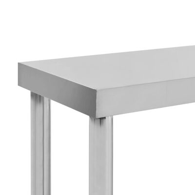 vidaXL Kuchenny stół roboczy z półką, 120x60x120 cm, stal nierdzewna
