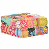 vidaXL Pufa 70 x 70 x 34 cm Patchworkowa Tkanina