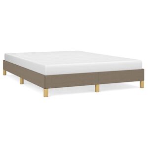 vidaXL Rama ł&oacute;żka bez materaca, taupe, 140x190 cm, obita tkaniną