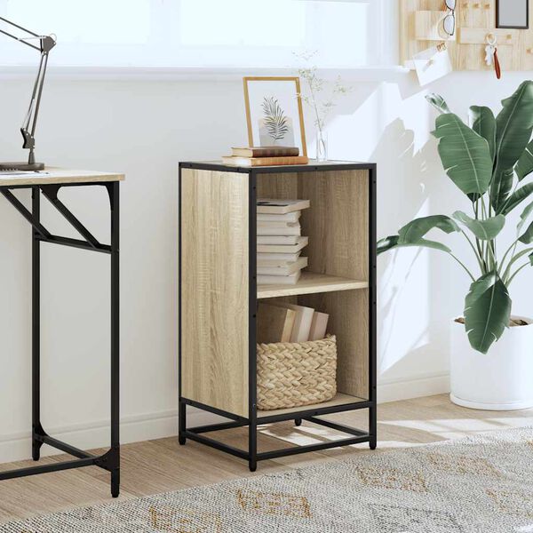 vidaXL Regał na książki, dąb sonoma, 40x35x76 cm