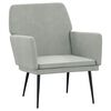 vidaXL Fotel, jasnoszary, 62x79x79 cm, obity aksamitem