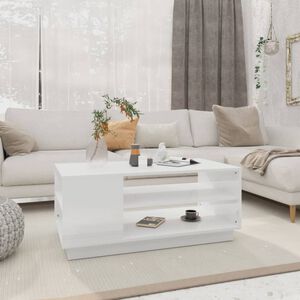 vidaXL Stolik kawowy, biały, 102x55x43 cm, materiał drewnopochodny
