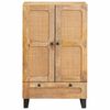 vidaXL Highboard z szufladą Brązowy 40 x 33 x 110 cm Drewno z mango