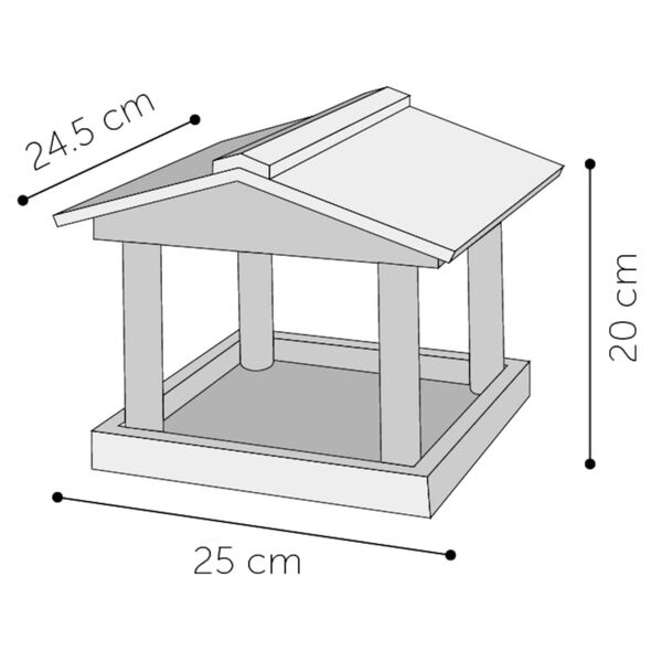 FLAMINGO Karmnik dla ptak&oacute;w Sita, 25x24,5x20 cm, naturalny