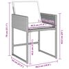 vidaXL Zestaw do jadalni w ogrodzie 5 pcs Jasnoszary polirattan
