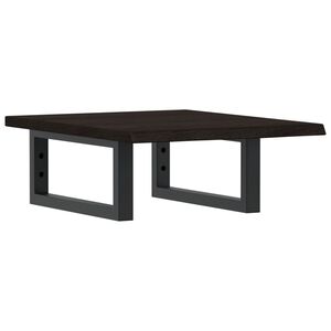 vidaXL P&oacute;łka ścienna pod umywalkę, stal i lite drewno dębowe