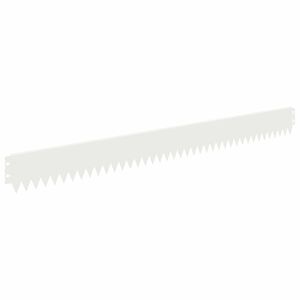vidaXL Krawężnik do trawnika 20 pcs 103 x 10 cm Stal Biały