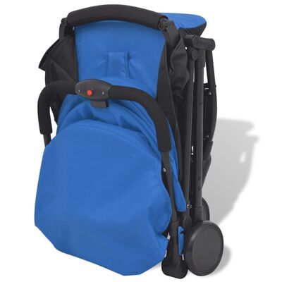 vidaXL Niebieski, kompaktowy wózek spacerowy, 89x47,5x104 cm