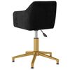 vidaXL Obrotowe krzesła stołowe, 4 szt., czarne, obite aksamitem
