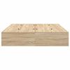 vidaXL Ramka ł&oacute;żka dąb sonoma 135 x 190 cm Materiał drewnopochodny