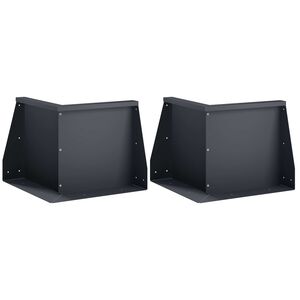 vidaXL Mur oporowy 2 szt. 50 x 50 x 30 cm Stal antracytowy