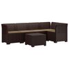 vidaXL 5-osobowa sofa ogrodowa z poduszkami w stylu rattanowym PP