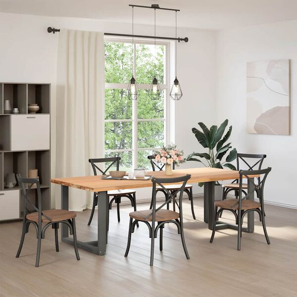 vidaXL Nogi do stołu jadalnego w kształcie litery T 2 szt. Antracyt 100x35x(72-73) cm Stal