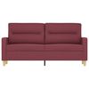 vidaXL Sofa 2-osobowa, winna czerwień, 140 cm, tapicerowana tkaniną