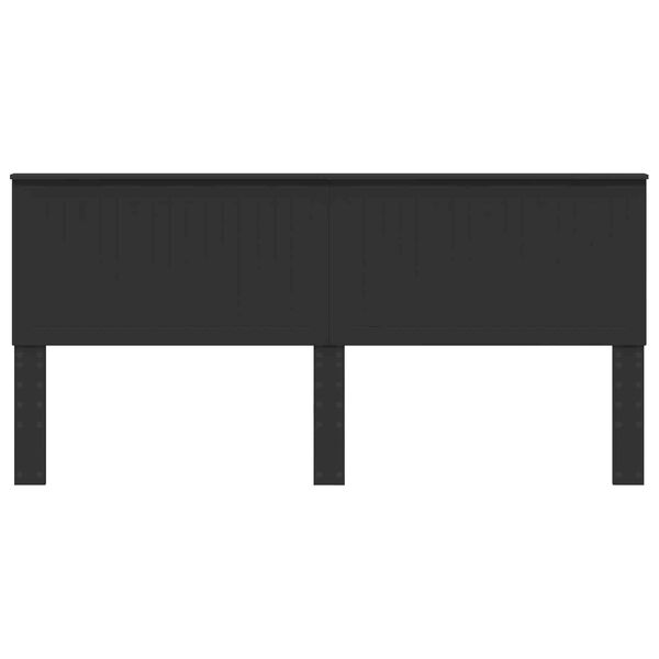 vidaXL Zagł&oacute;wek Z zagł&oacute;wkiem Czarny Dąb 200 cm Materiał drewnopochodny