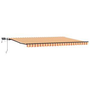 vidaXL Markiza wysuwana Ż&oacute;łty i pomarańczowy 500 &times; 300 cm