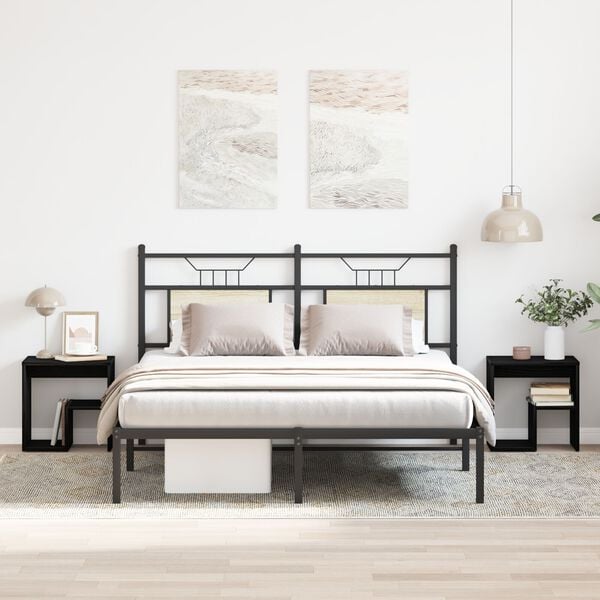 vidaXL Szafka Nocna 2 pcs Czarny Dąb 40 x 30 x 40 cm