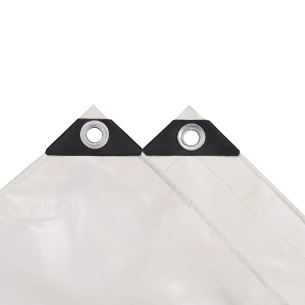 vidaXL Plandeka 650 g/m&sup2;, 4 x 4 m, biała