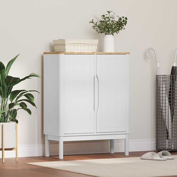 vidaXL Bufet FLORO Biały 70 x 30 x 70,5 cm Lite drewno sosnowe