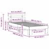 vidaXL Ramka ł&oacute;żka Naturalny 90 x 200 cm Lite drewno sosnowe
