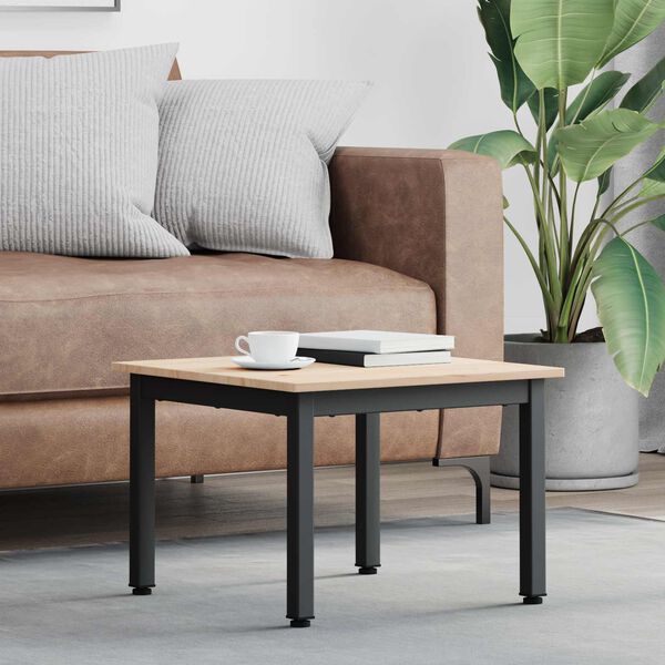 vidaXL Stolik kawowy Naturalny 50 x 50 x 36 cm Lite drewno sosnowe