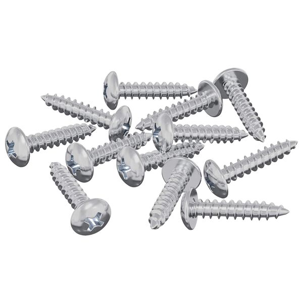 vidaXL Wkręty Drewniane 12 pcs Srebrny M3,5 x 20 mm Stal