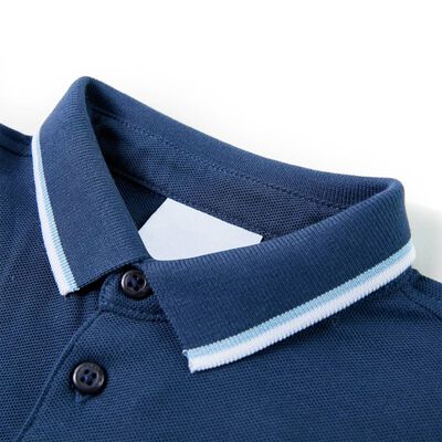 Koszulka dziecięca polo, ciemnoniebieska, 92
