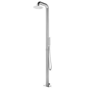 vidaXL Prysznic ogrodowy 225 cm, stal nierdzewna