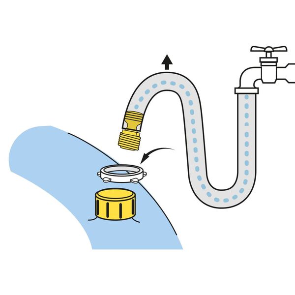FLAMINGO Mata ze spryskiwaczem Fresk Lenny, 100 cm, niebieska