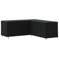 vidaXL Pokrowiec na sofę narożną, czarny, 254x254x80 cm, Oxford 420D