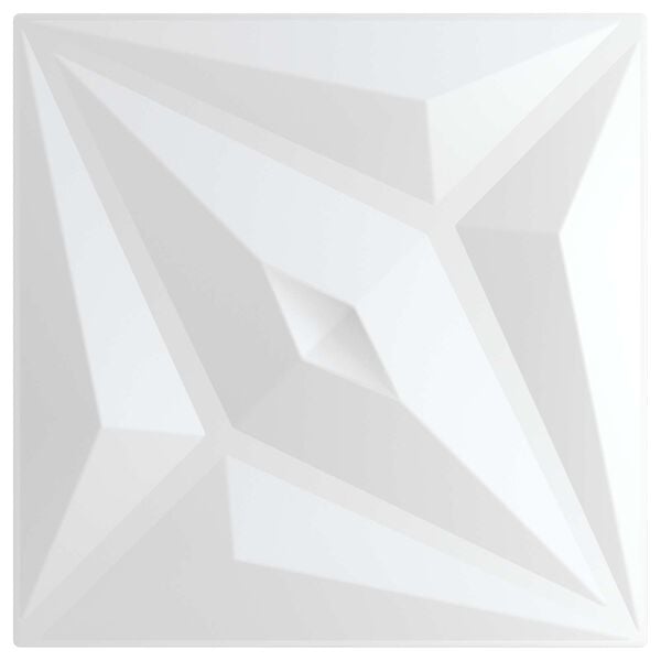 vidaXL Panele ścienne 24 pcs Biała gwiazda 50 x 50 cm Pianka XPS