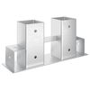 Pomoc w układaniu drewna kominkowego 12 pcs srebrny 34 x 10 x 15 cm