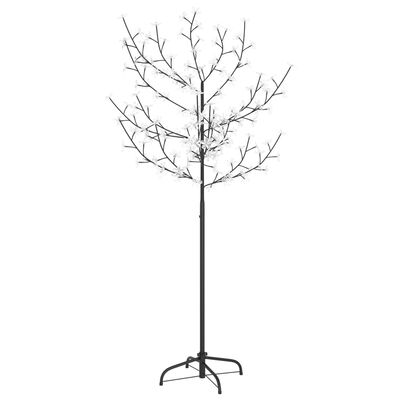 vidaXL Drzewko z lampkami, 120 LED, zimny biały, kwiat wiśni, 150 cm