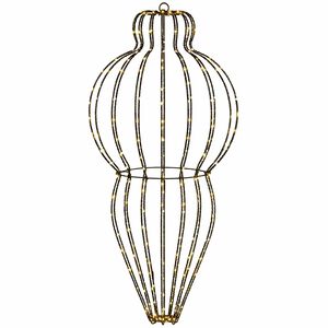 vidaXL Świecący sopel świąteczny 320 LED Ciepła biel śr. 40 x 75 cm