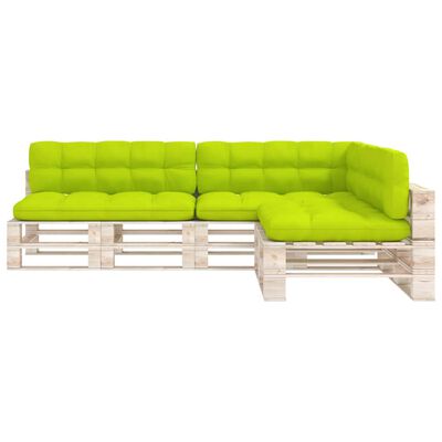 vidaXL Poduszki na sofę z palet, 7 szt., jasnozielone