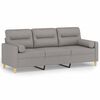 vidaXL 3-osobowa sofa wypoczynkowa z poduszkami, jasnoszara, 180 cm