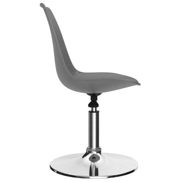 vidaXL Krzesła jadalniane 2 szt., obrotowe, jasnoszare, sztuczna sk&oacute;ra