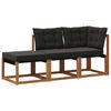 vidaXL Modułowa sofa na zewnątrz z poduszką 3 Sztuka Naturalny