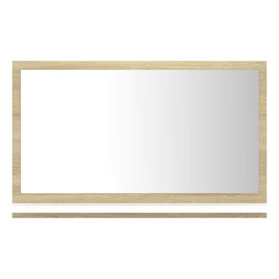 vidaXL Lustro łazienkowe, biel i dąb sonoma, 60x10,5x37 cm, płyta