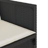 vidaXL 17-cz. zestaw mebli ogrodowych z poduszkami, czarny, rattan PE