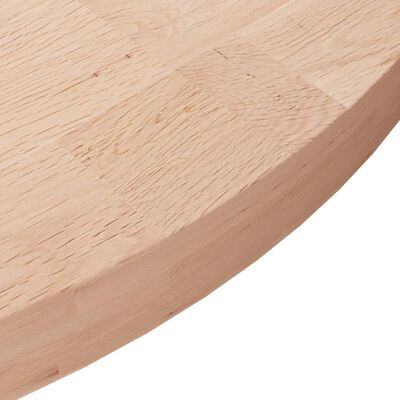 vidaXL Okrągły blat do stolika, Ø60x4 cm, surowe drewno dębowe