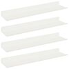 vidaXL P&oacute;łka wisząca 4 pcs Biały 40 x 9 x 2,5 cm Stal