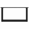 vidaXL Nogi do stolika kawowego w kształcie litery U 2 szt. Czarne 60x(30-31) cm Stal