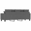 vidaXL Sofa 3-osobowa, ciemnoszara, 180 cm, tapicerowana tkaniną