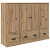vidaXL Highboard 3 pcs Dąb rzemieślniczy Materiał drewnopochodny